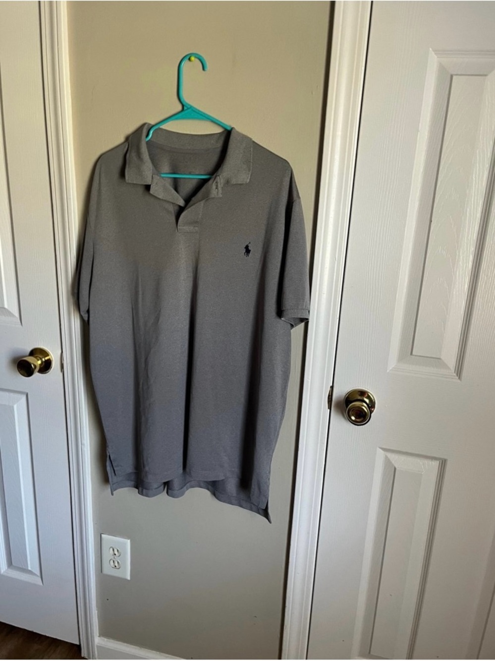 Polo Short Sleeve Collared Shirt - Gray XL